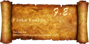 Finta Evelin névjegykártya